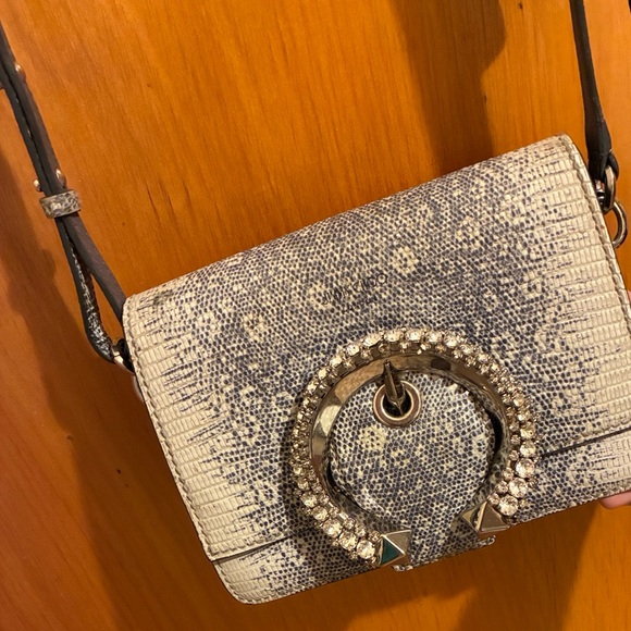 Jimmy Choo Madeline Swarovski crossbody in lizard print - Picture 7 of 9